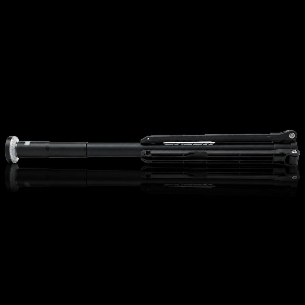 folded up Fli Telescoping Mobile Area Light in a side pose