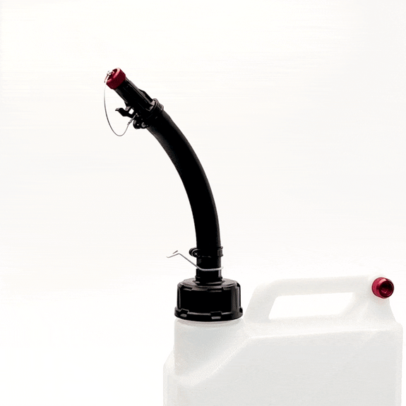 short video showing how to unscrew cap and latch the spout into a bent position