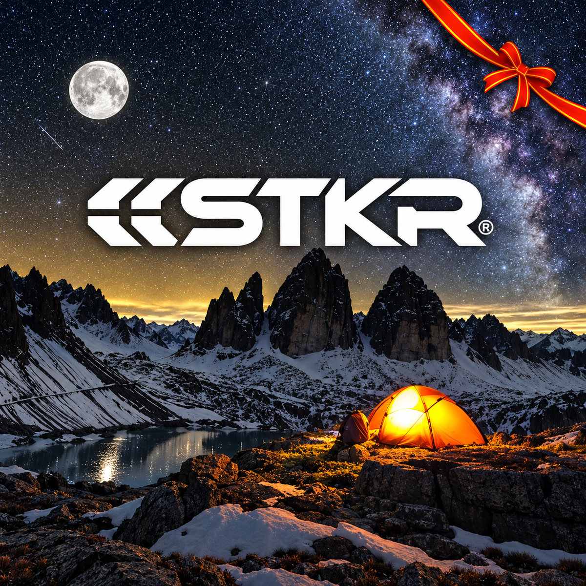 STKR Concepts eGift Card - mountain campsite at night