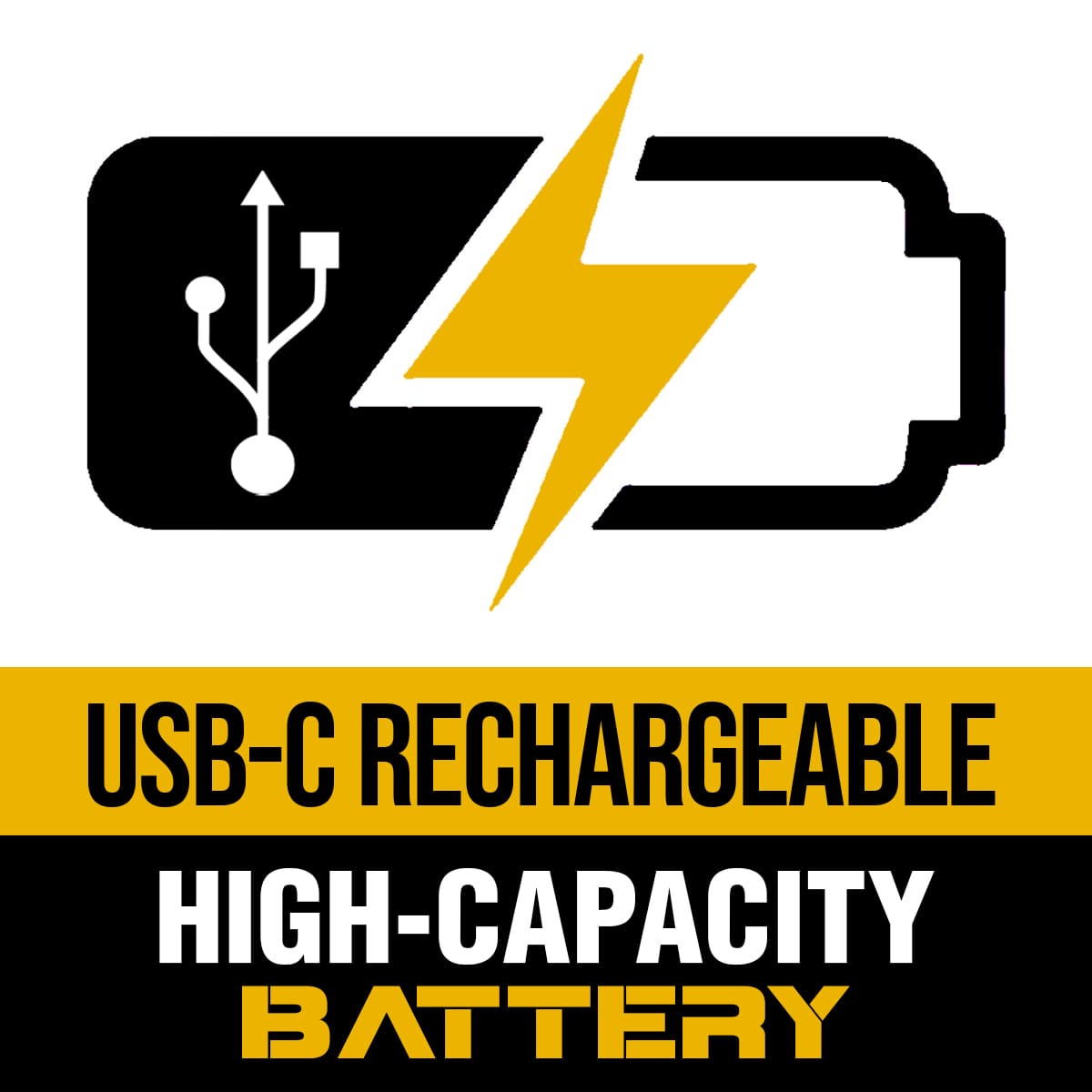 USB-C rechargeble high-capacity battery