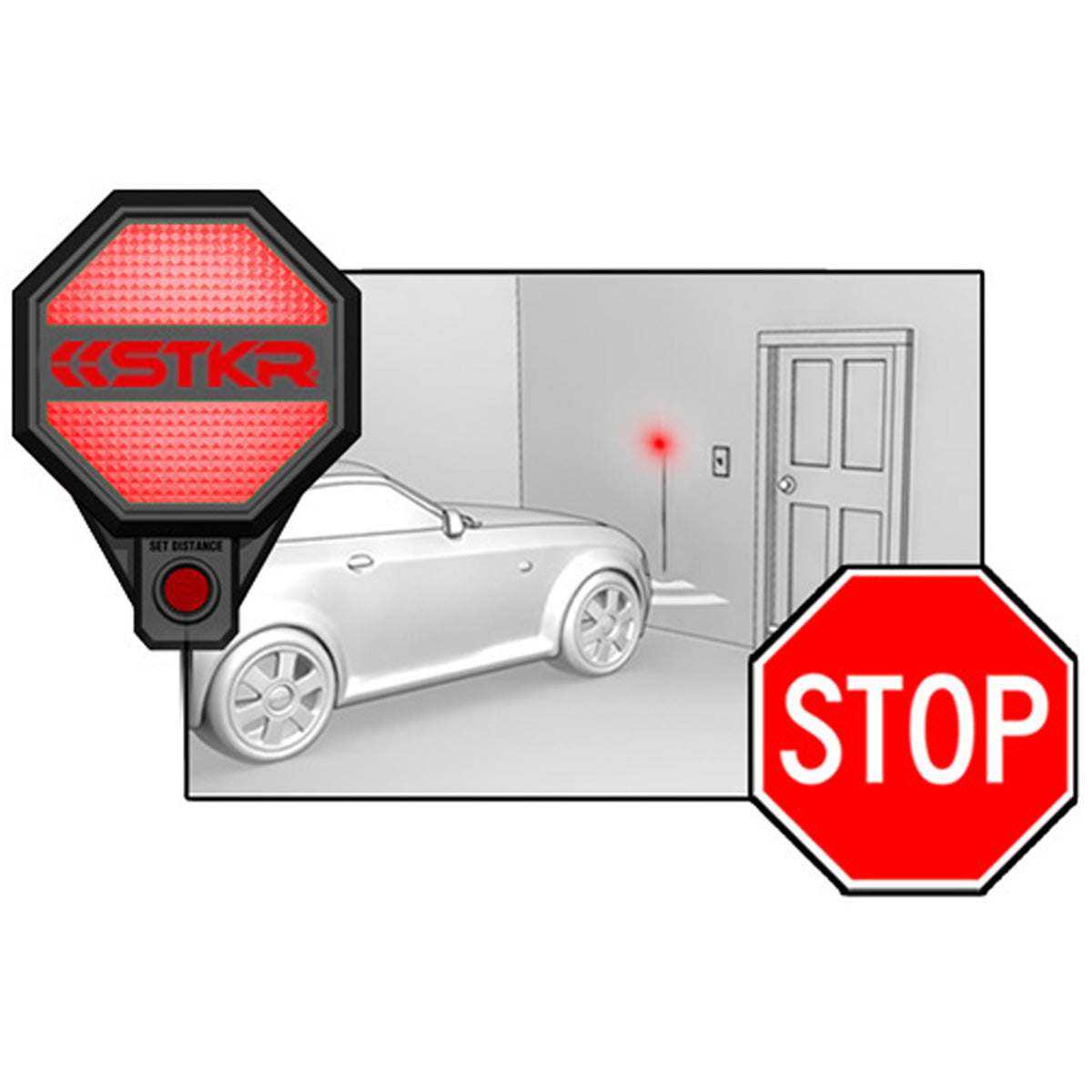 Garage Parking Sensor - red to stop